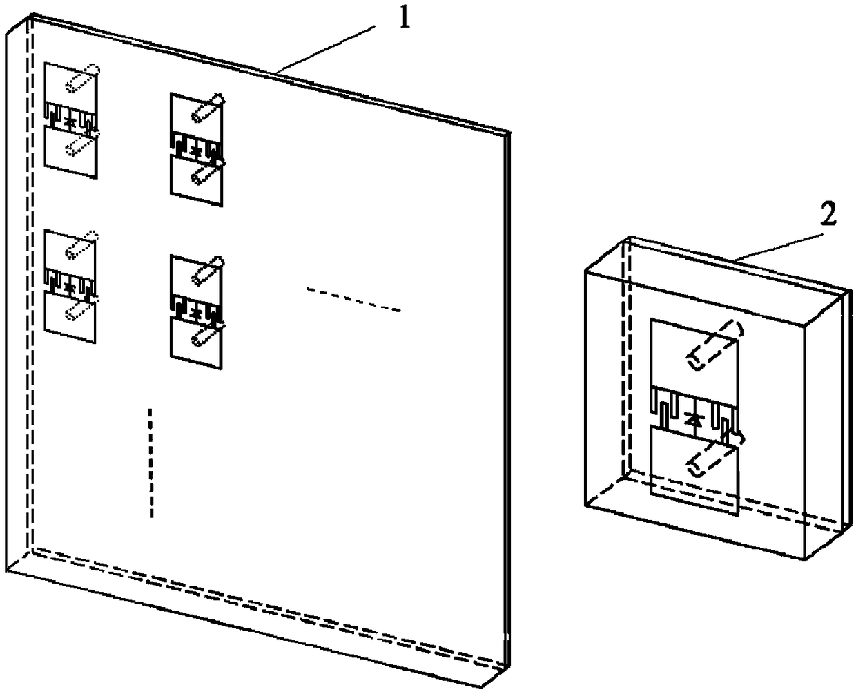 A microwaveband microwave absorbing device and method based on a phase-adjustable supersurface