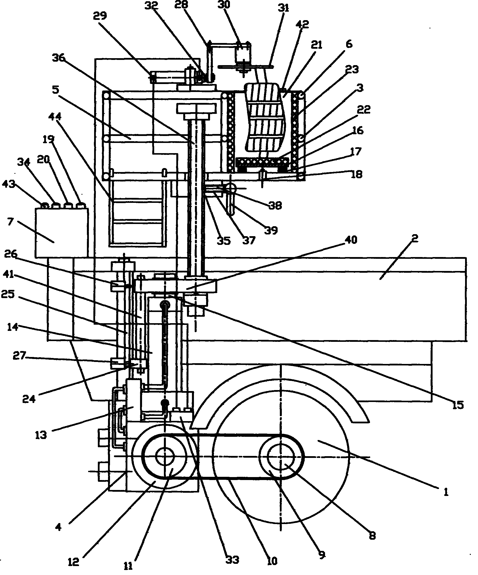 Farmland banana harvester