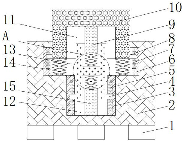 Radar base capable of absorbing shock