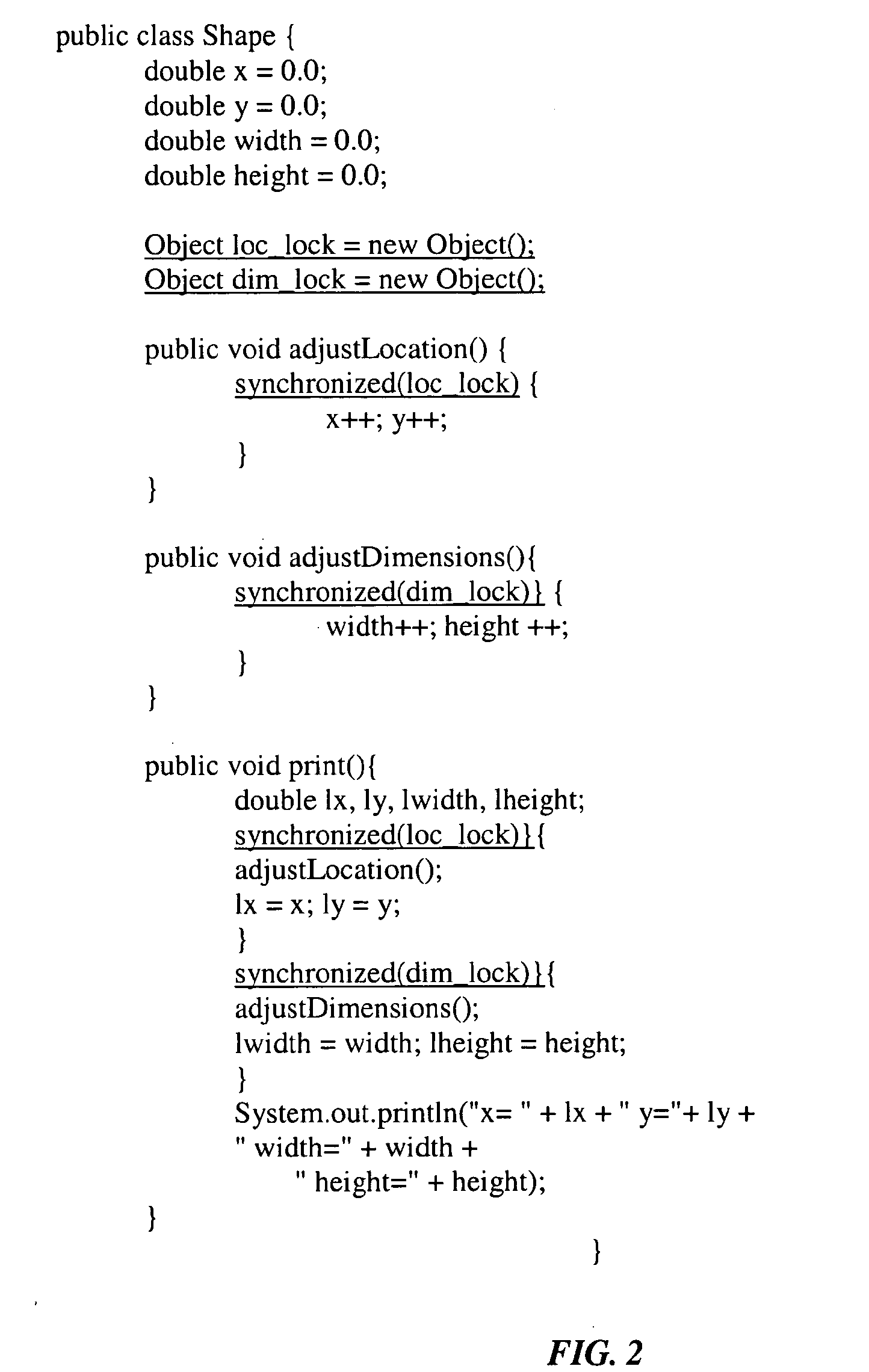 Using atomic sets of memory locations