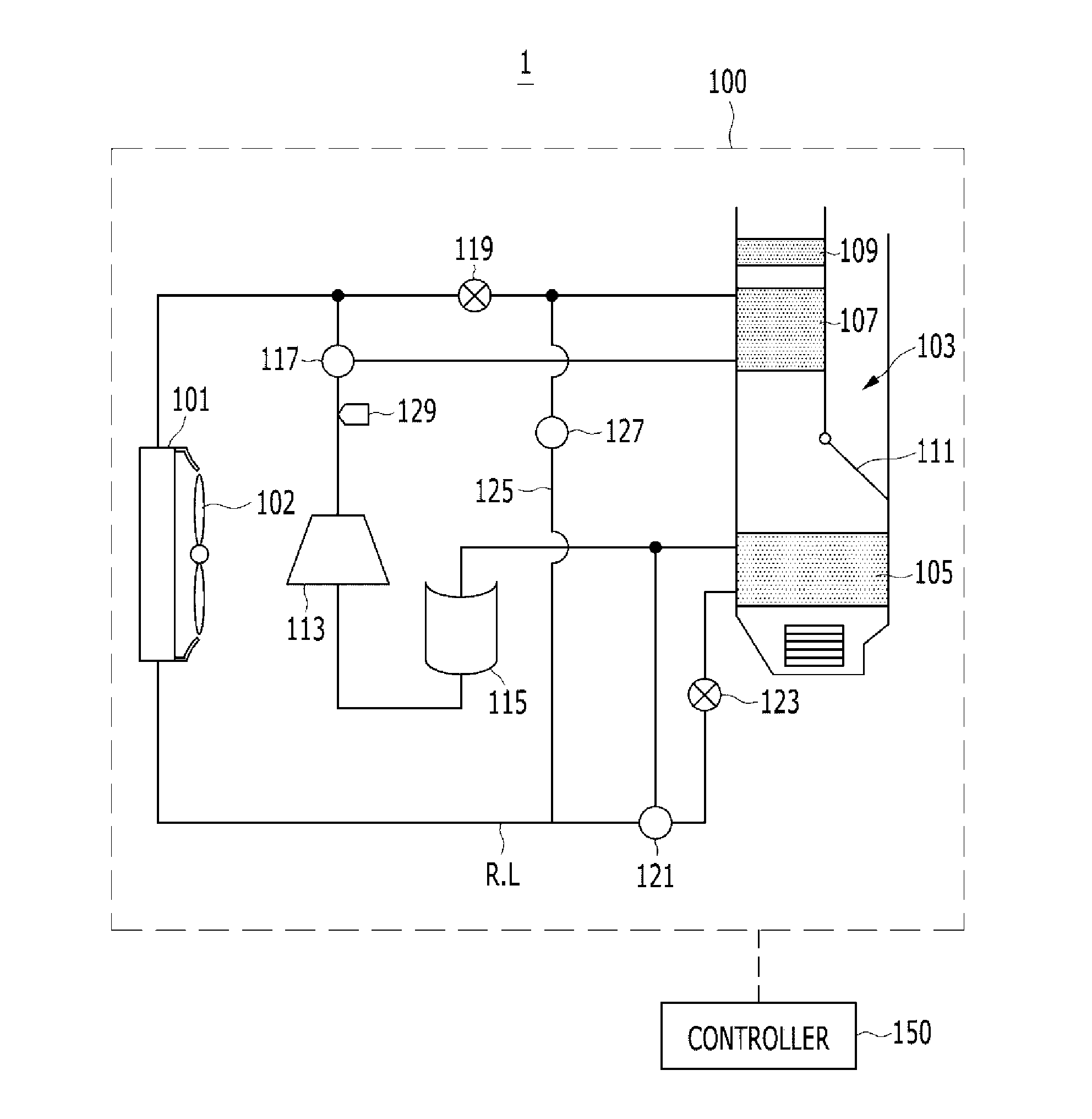 Heat pump system for vehicle and control method thereof