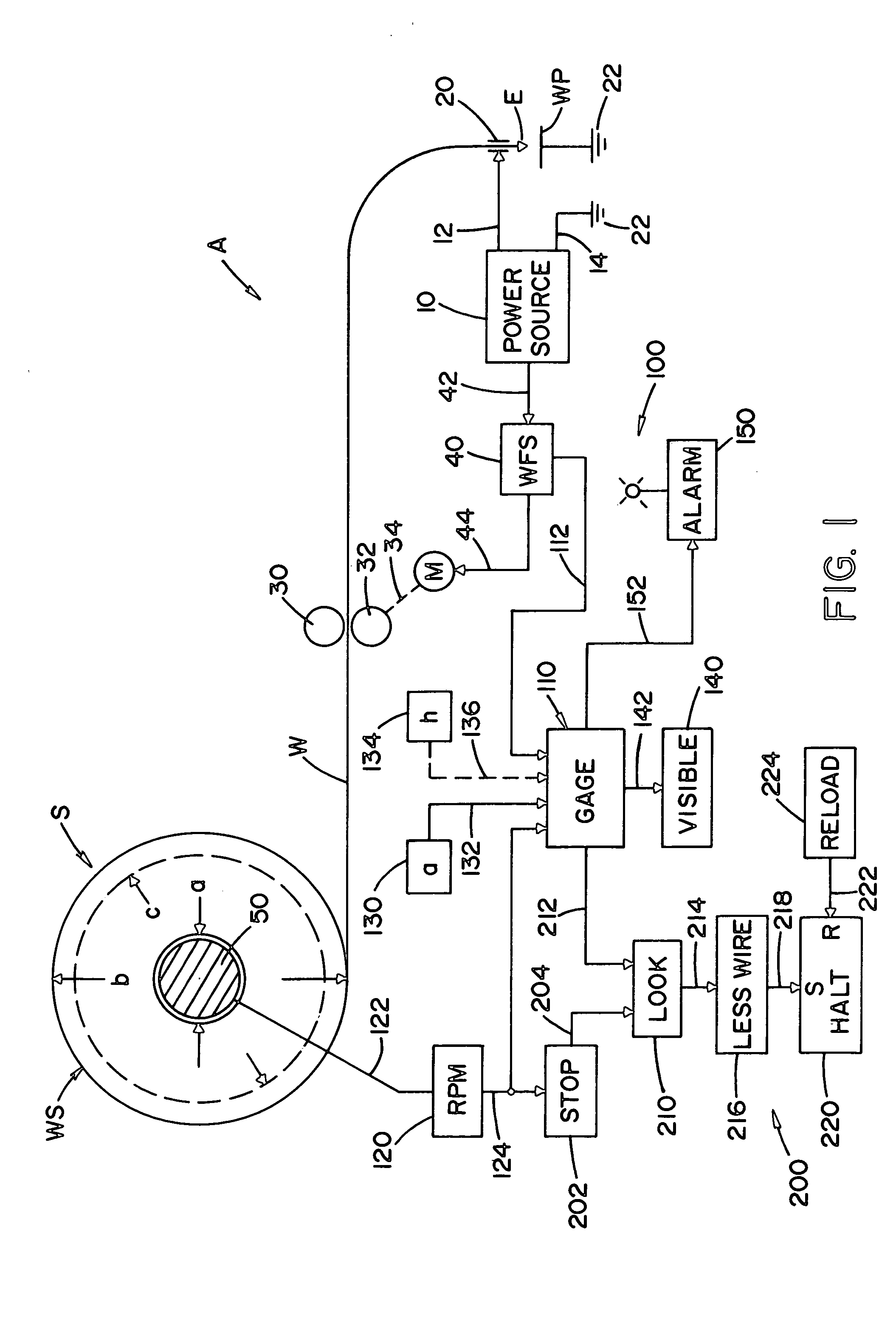 Monitoring device for welding wire supply