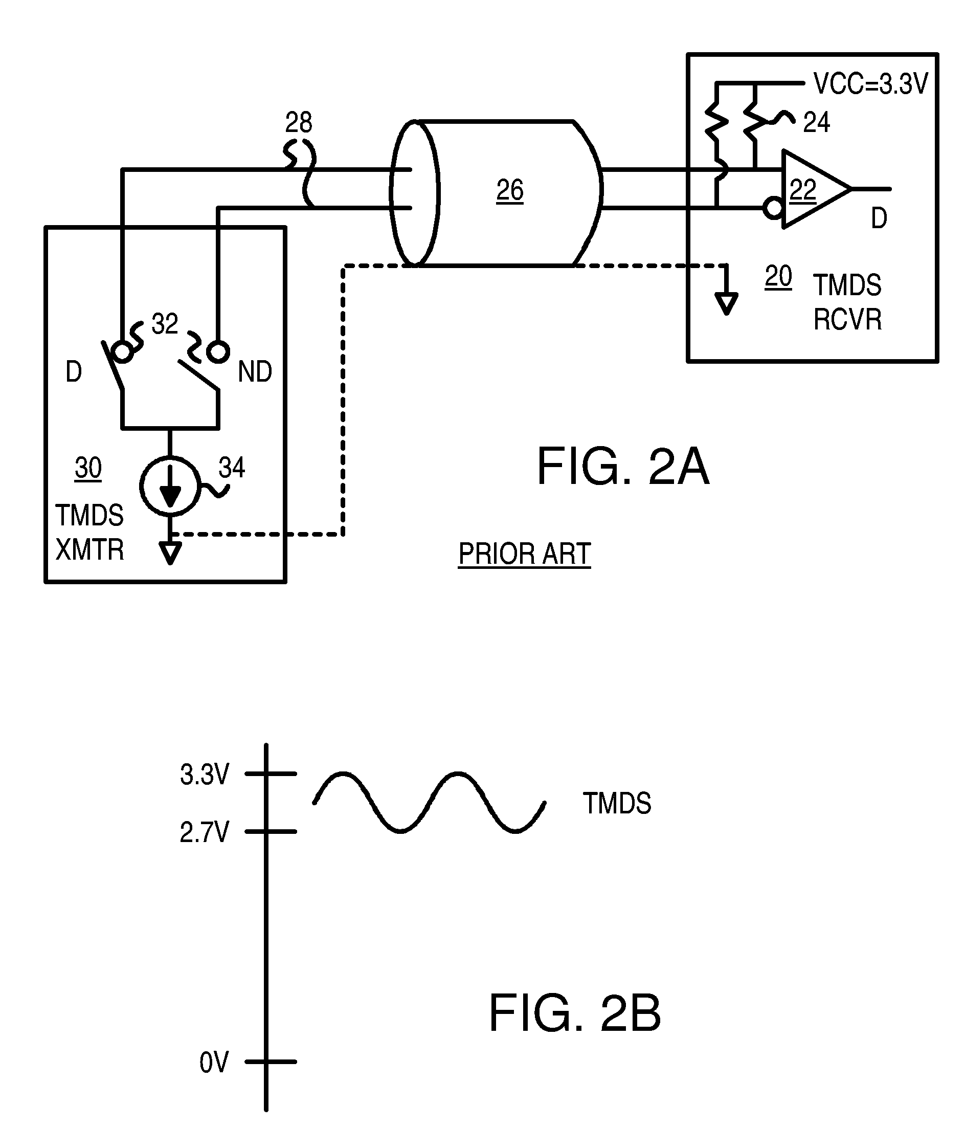 Visual or multimedia interface bus switch with level-shifted ground and input protection against non-compliant transmission-minimized differential signaling (TMDS) transmitter