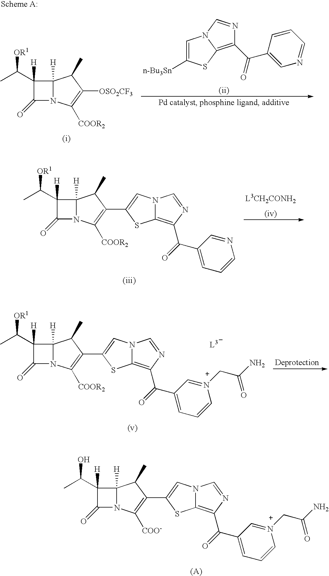 Intermediates of 2-substituted carbapenem derivatives and process for production thereof