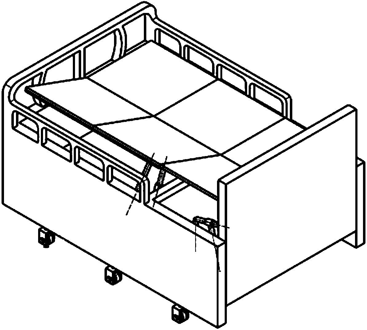 Pressure feedback type automatic turning-over bed