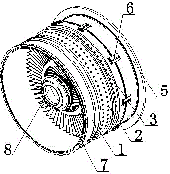 Rotating type surface-mounted LED lamp body for ship body lighting