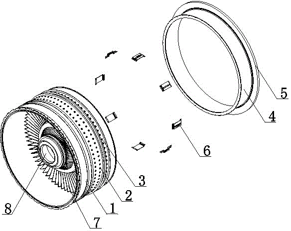 Rotating type surface-mounted LED lamp body for ship body lighting