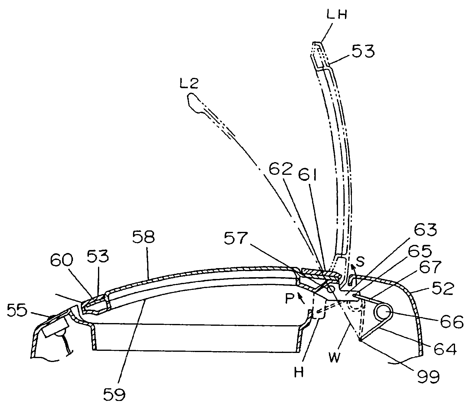 Washing machine cover structure