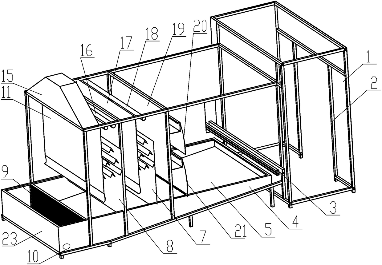 Environment-friendly wine bottle spraying water curtain cabinet and using method