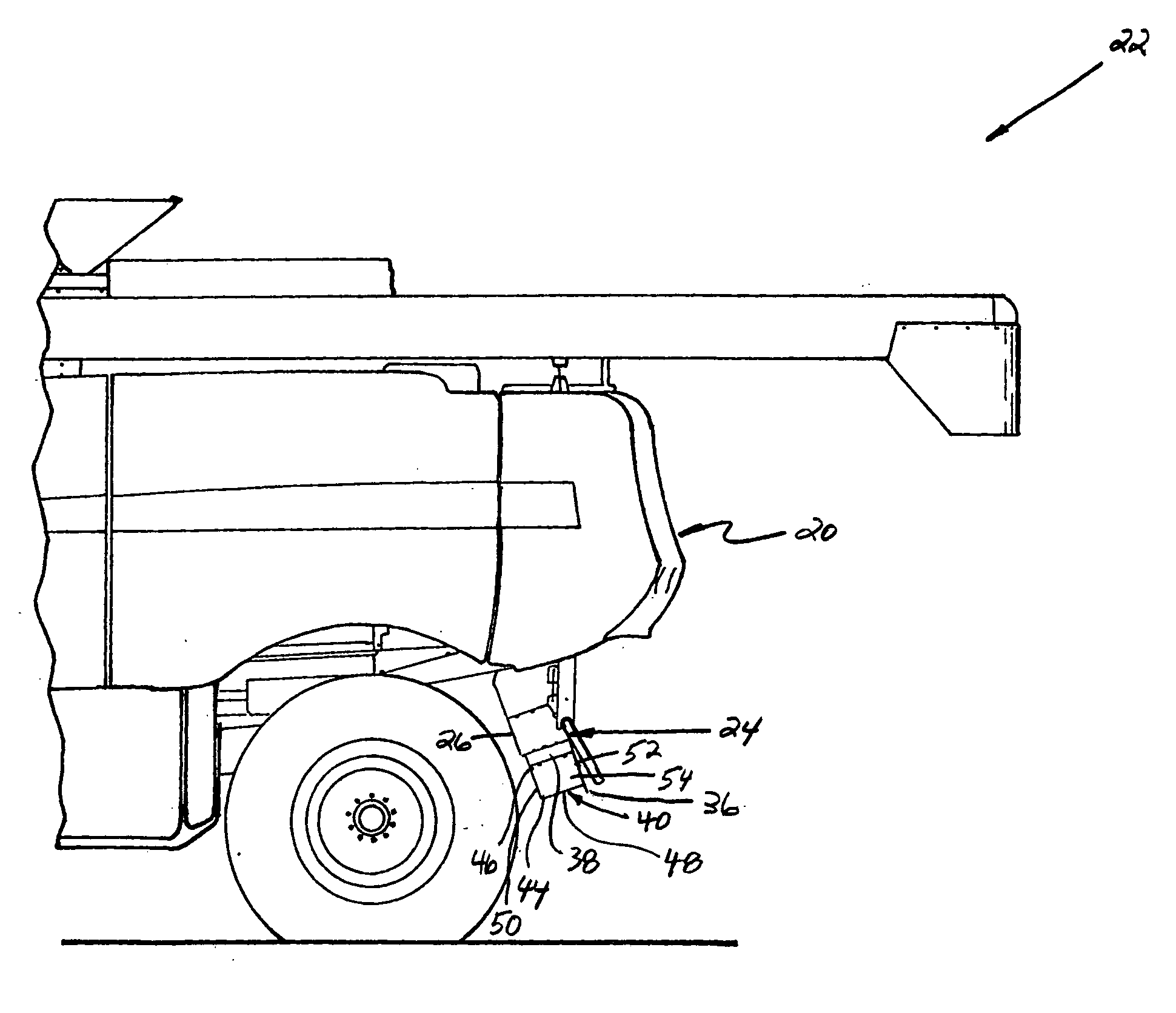 Adjustable crop residue flow distributor for a vertical spreader of an agricultural combine