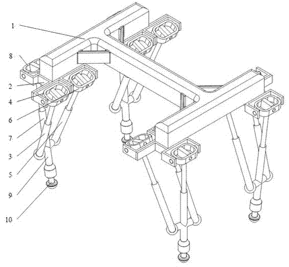 Novel four-footed walker having parallel leg structure