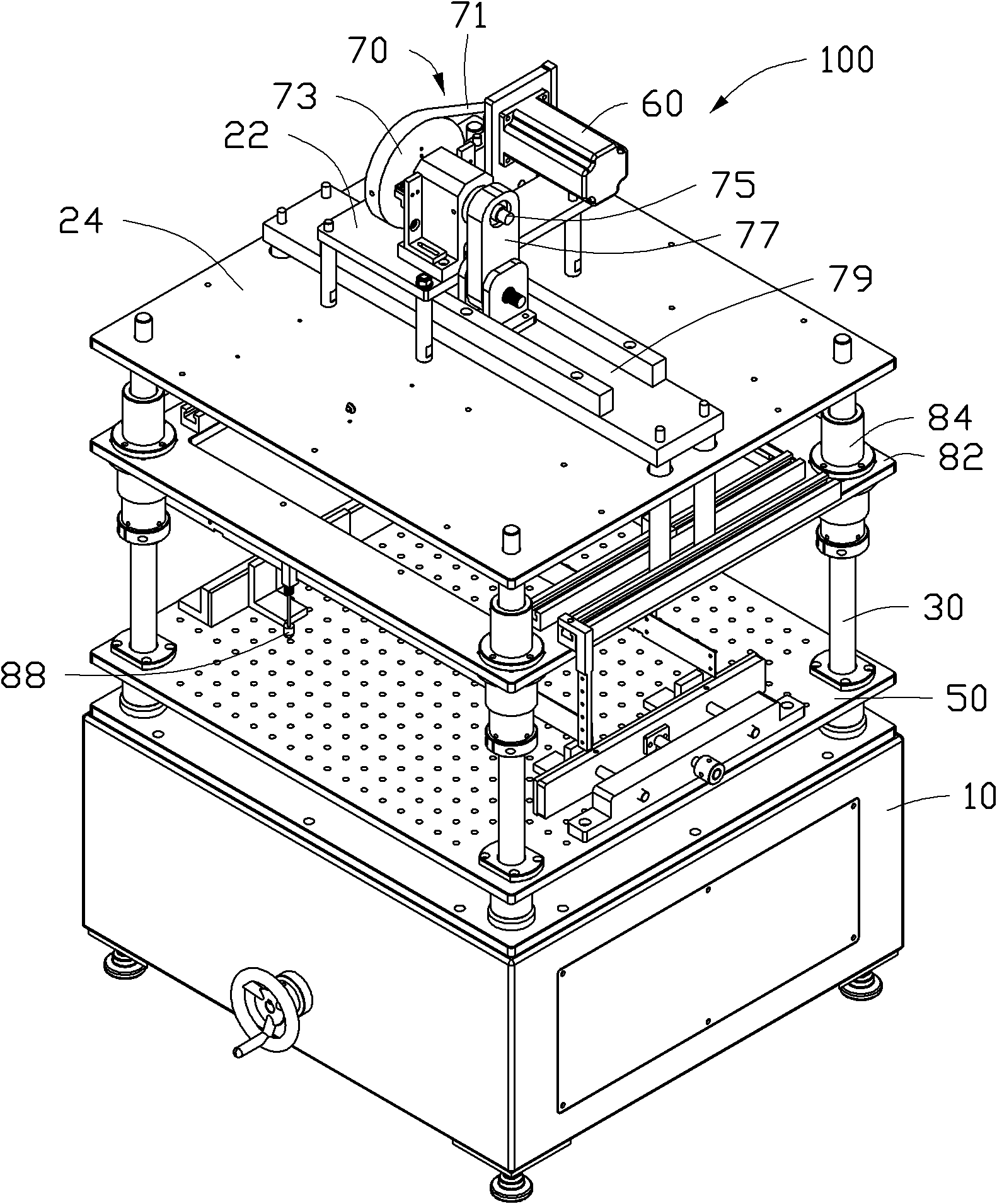 Button durability testing machine