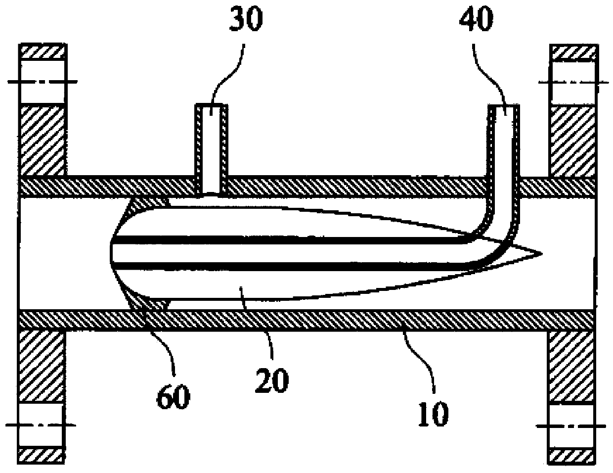 Olive-shaped differential pressure flow meter