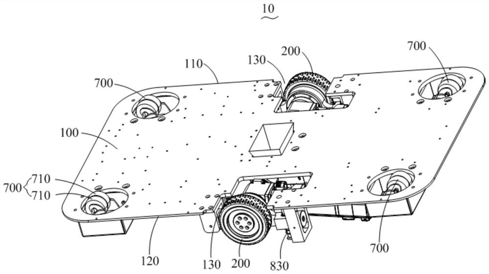 Driving device for automatic guided vehicle, automatic guided vehicle and robot