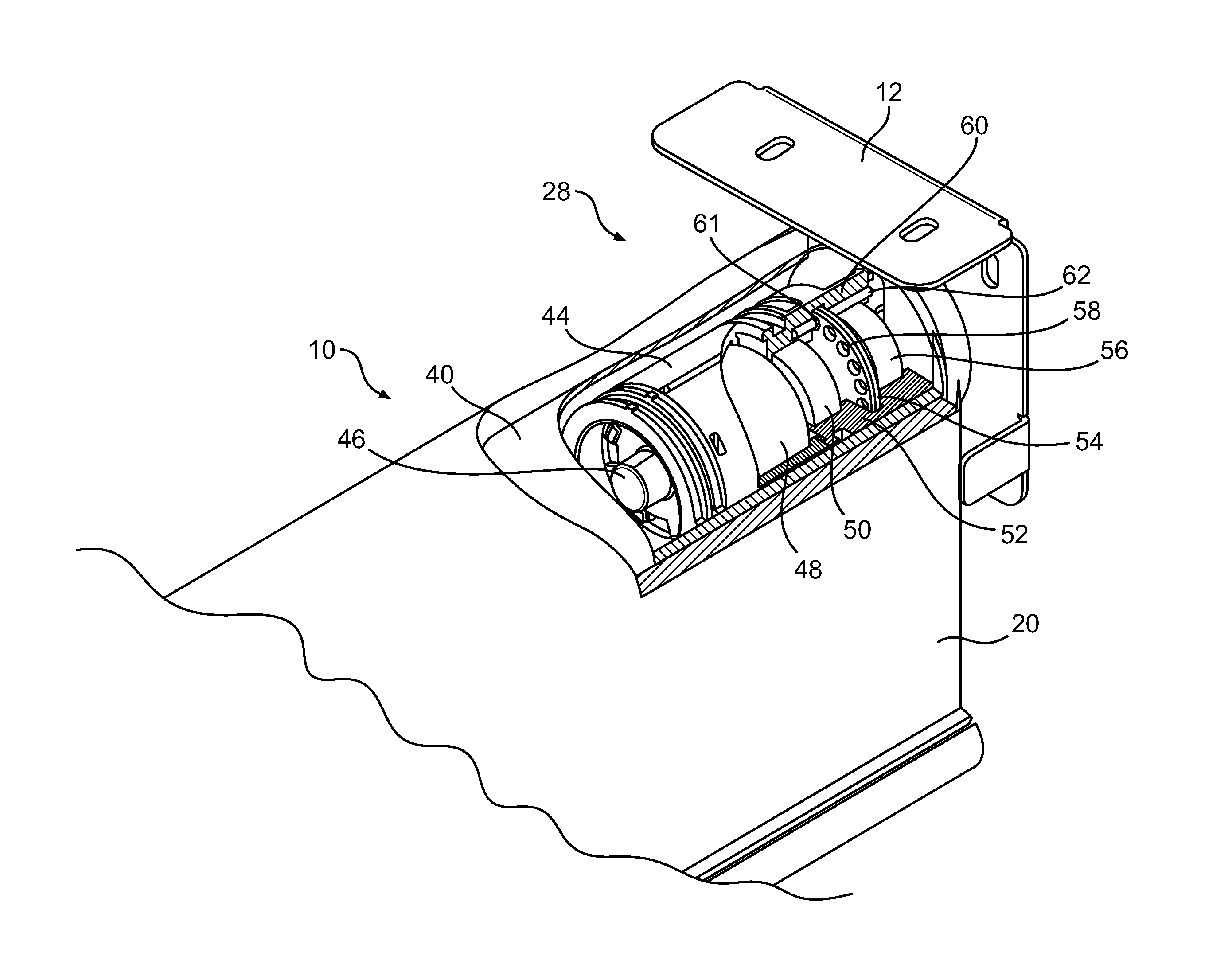 Shade with a Shear Pin and Method for Pretensioning a Shade