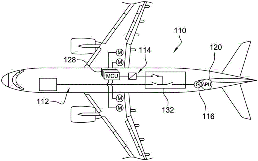 Device for supplying electrical power to an aircraft on the ground and method of using the same