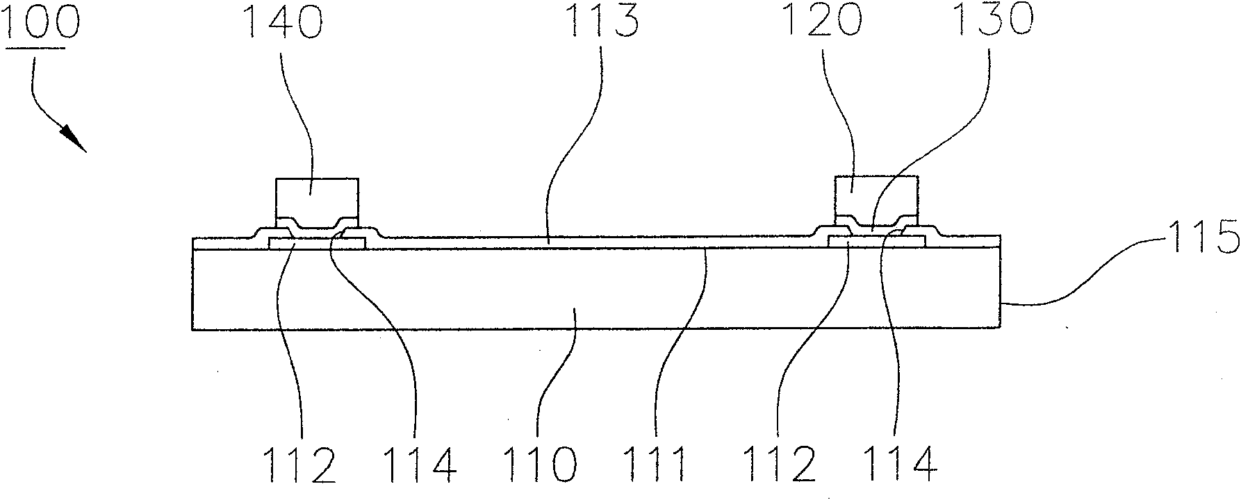 Wafer structure of projection definization