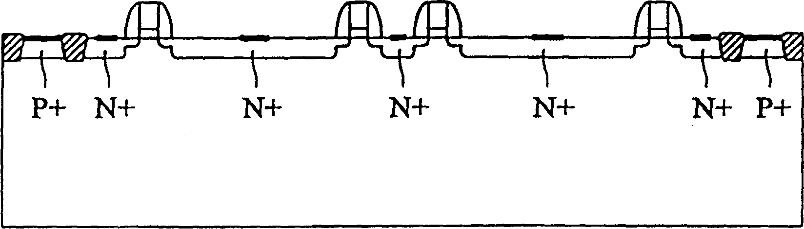 Static discharge protection circuit and relative metal oxide semiconductor transistor structure