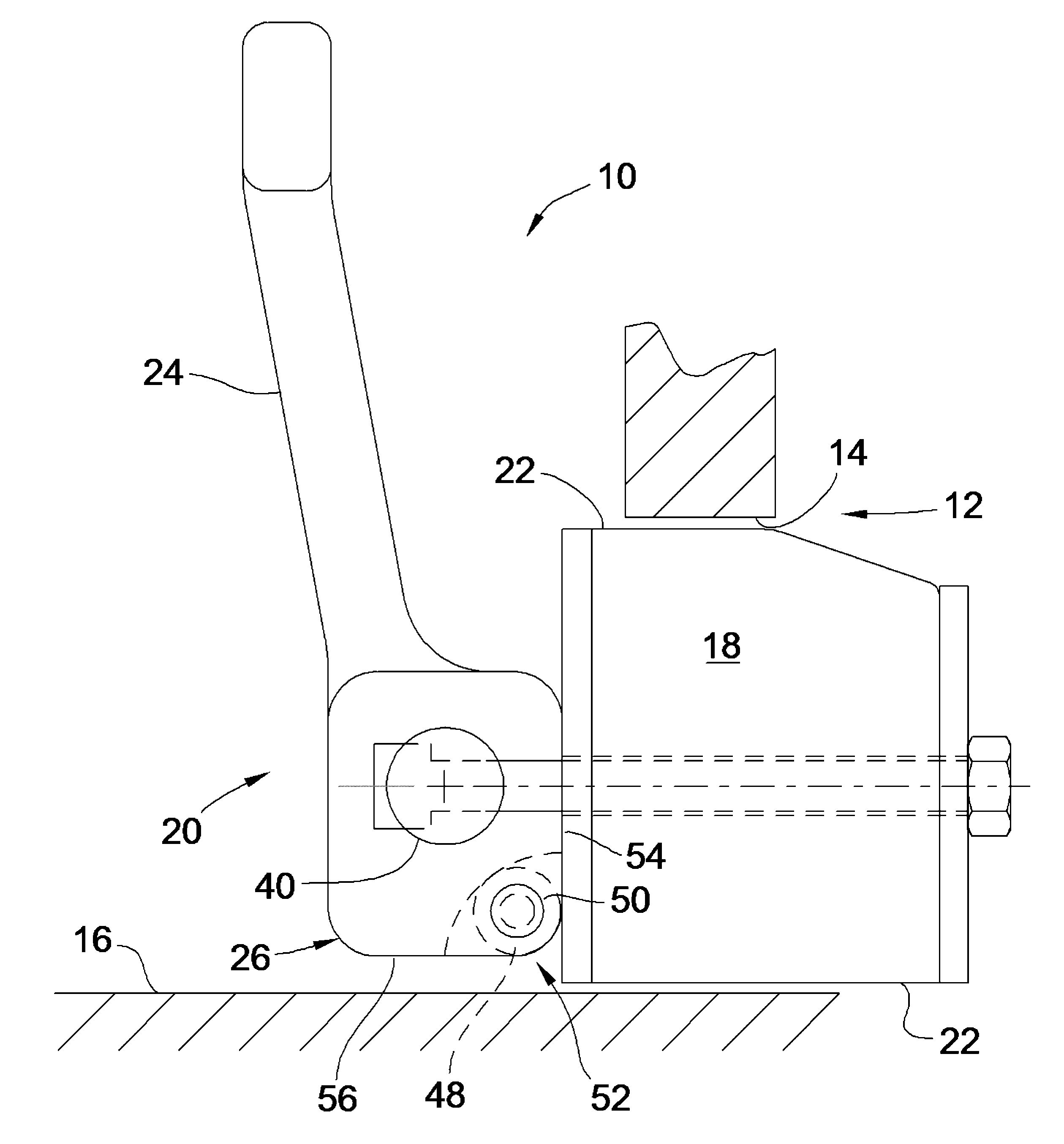 Foot operated scupper plug