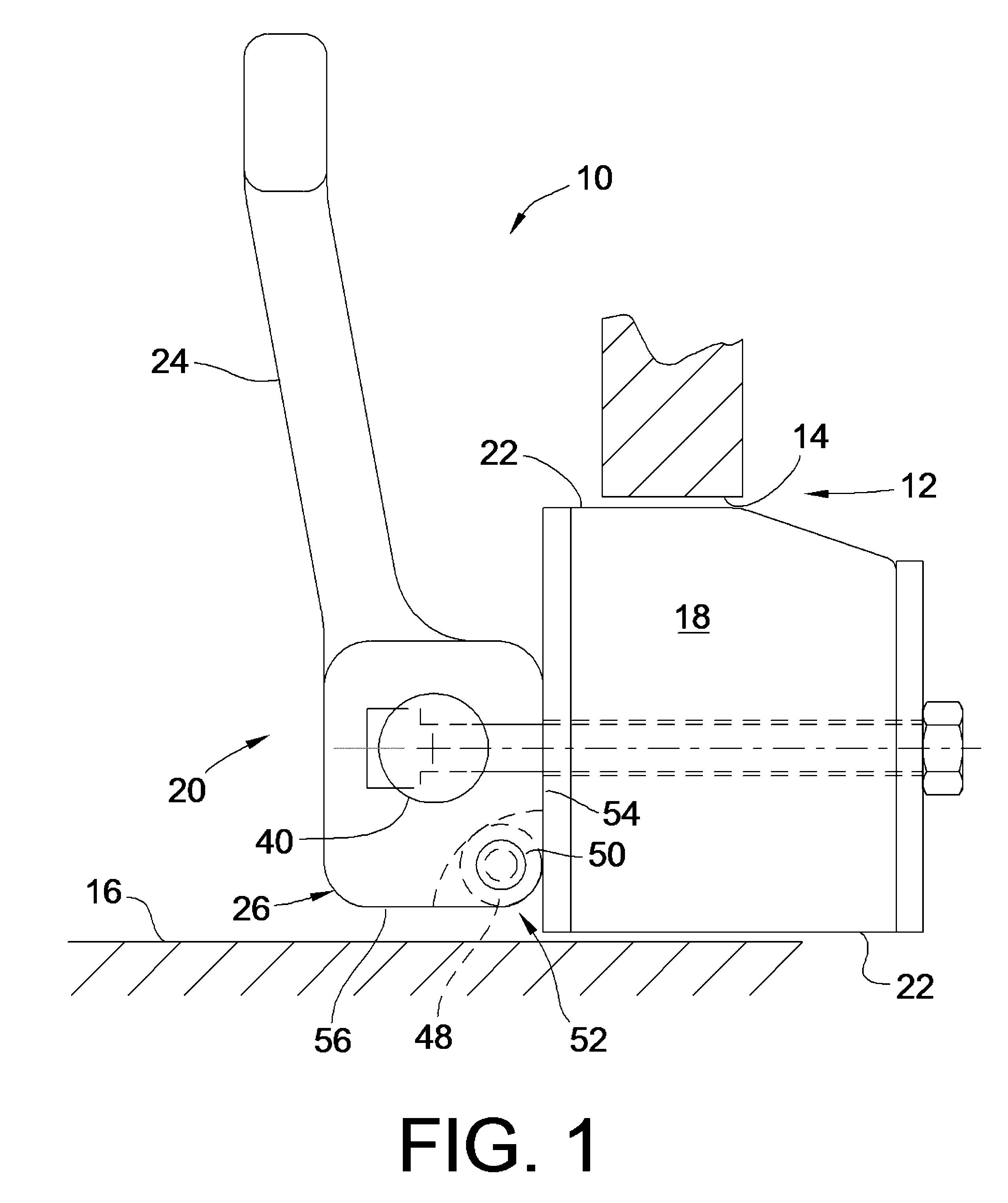 Foot operated scupper plug