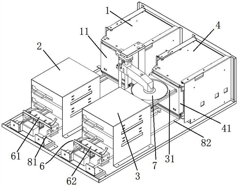 Cantilever optical disc grabbing system