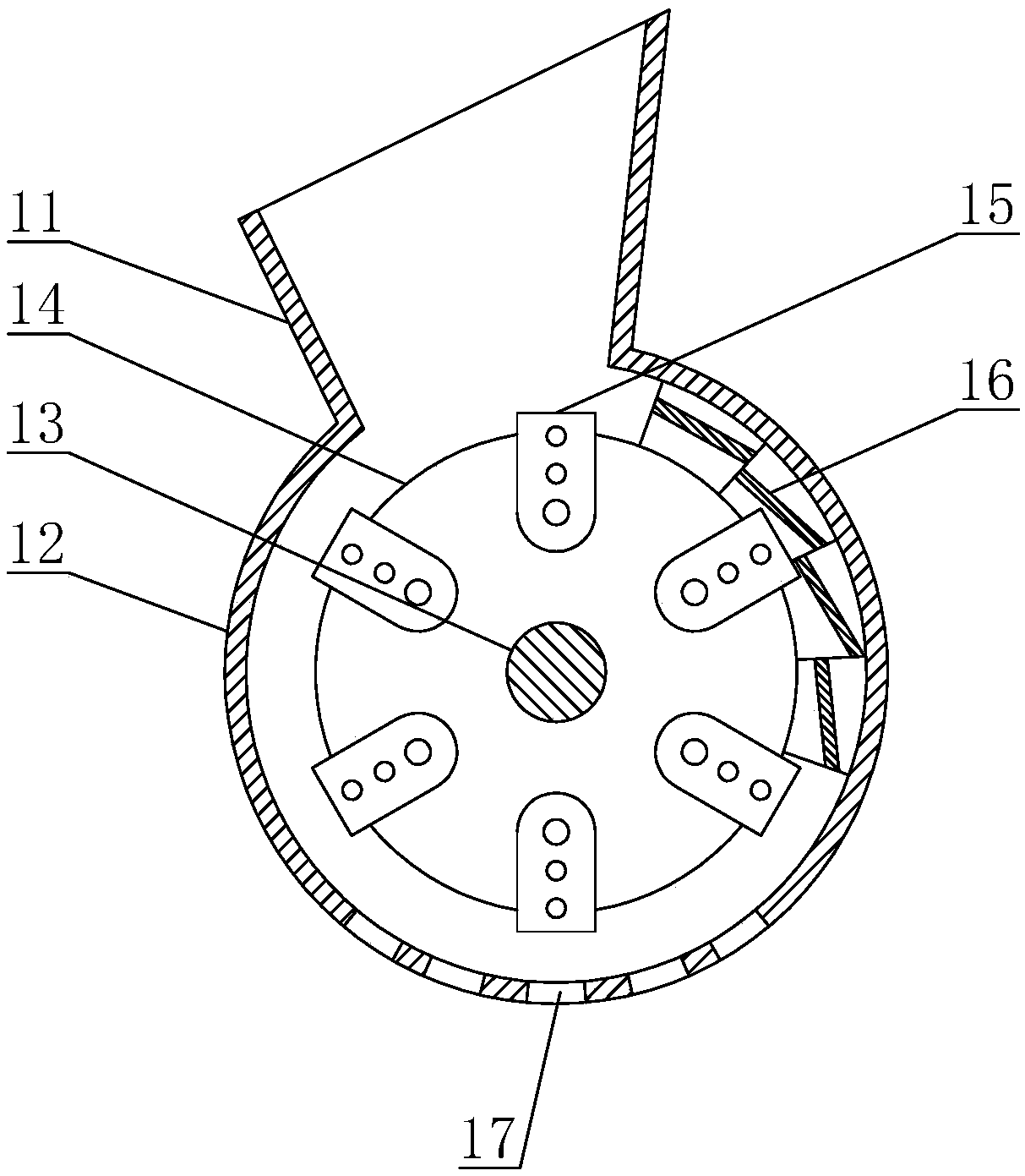 Building waste breaking device