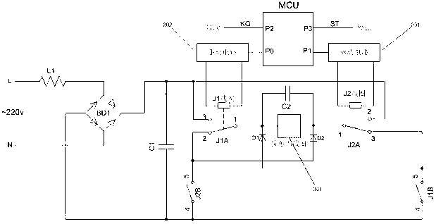 Constant-magnetic maintaining AC contactor control circuit and control method thereof