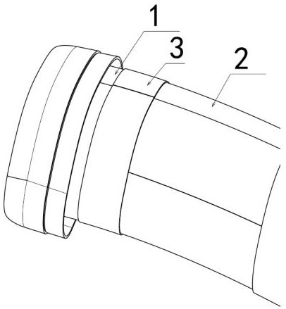 A glue riveting mixed assembly method and assembly structure of composite material lip and air inlet