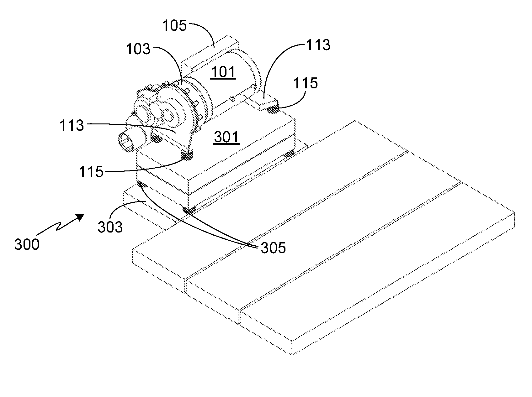 Compliantly mounted motor assembly utilizing dual levels of vibration isolation