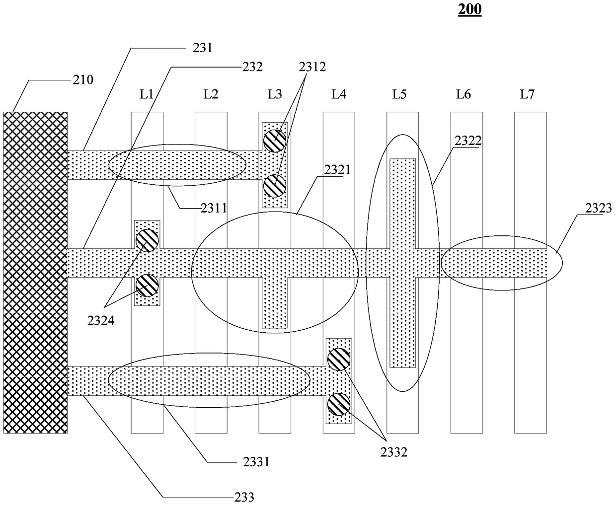 Driving circuit for display panel, display panel and display including same