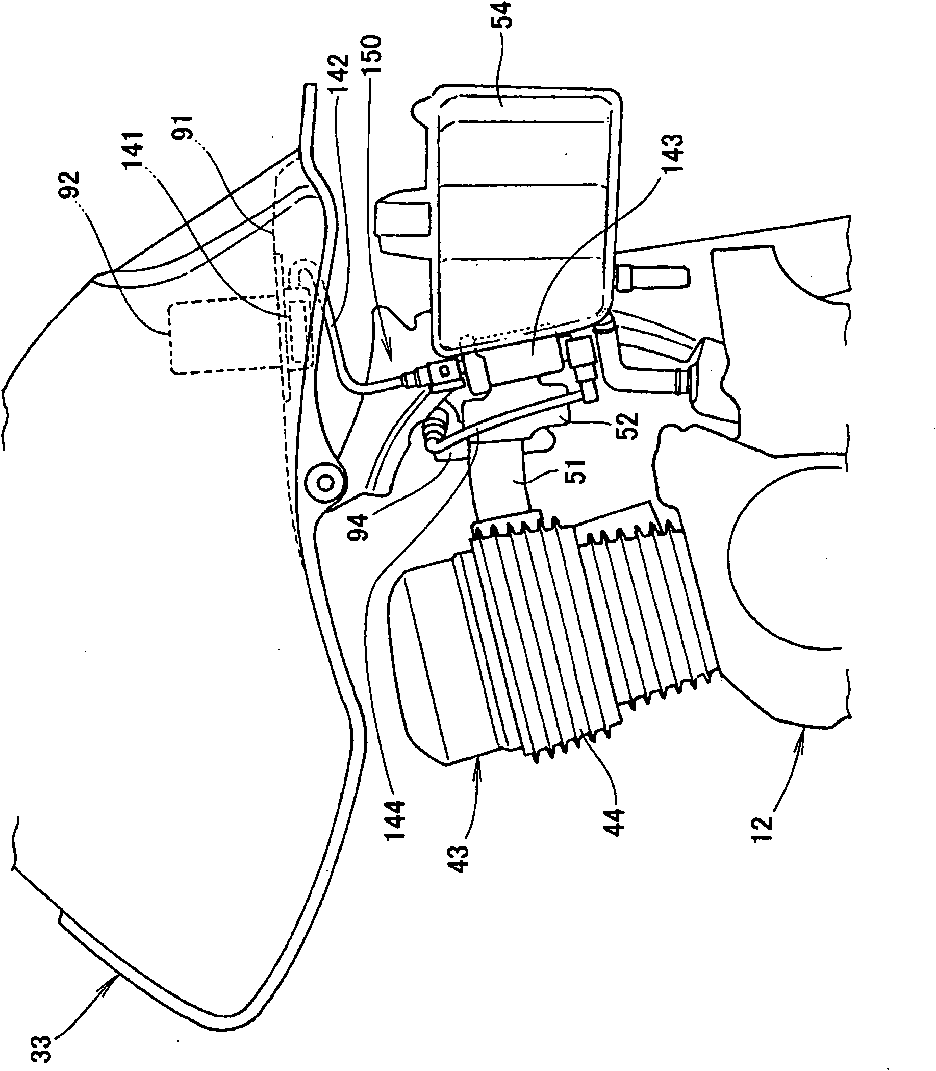 Vehicule fuel supply device and fuel filter structure