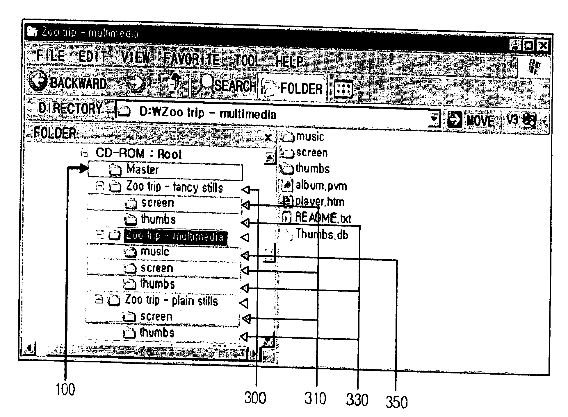 Method of efficiently managing multimedia content and storage medium storing therein multimedia content using the same