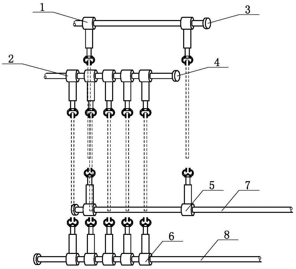 Self-overturning type folding fan bamboo rib perforation system