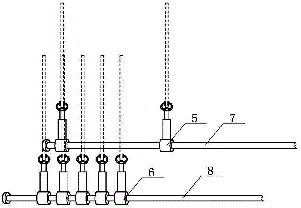 Self-overturning type folding fan bamboo rib perforation system