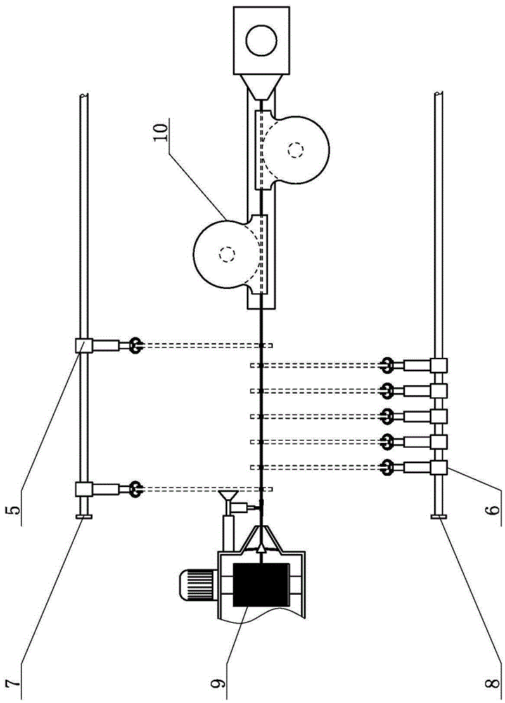 Self-overturning type folding fan bamboo rib perforation system