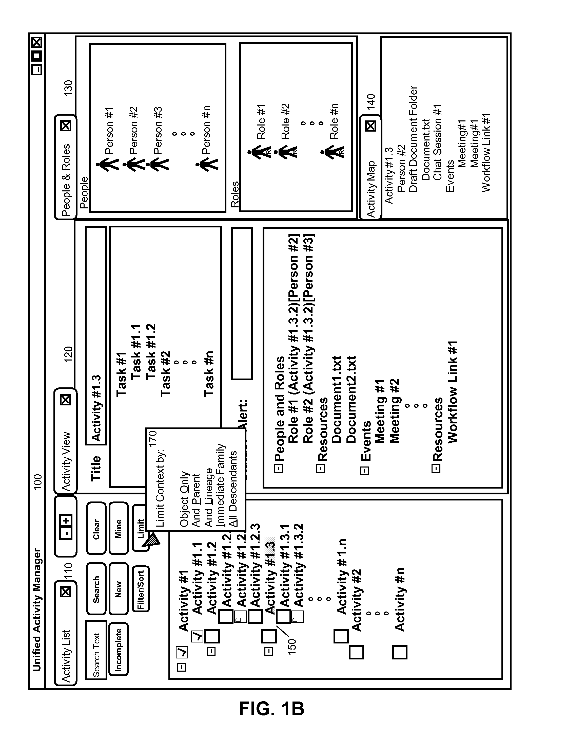 Sorting and filtering activities in an activity-centric collaborative computing environment