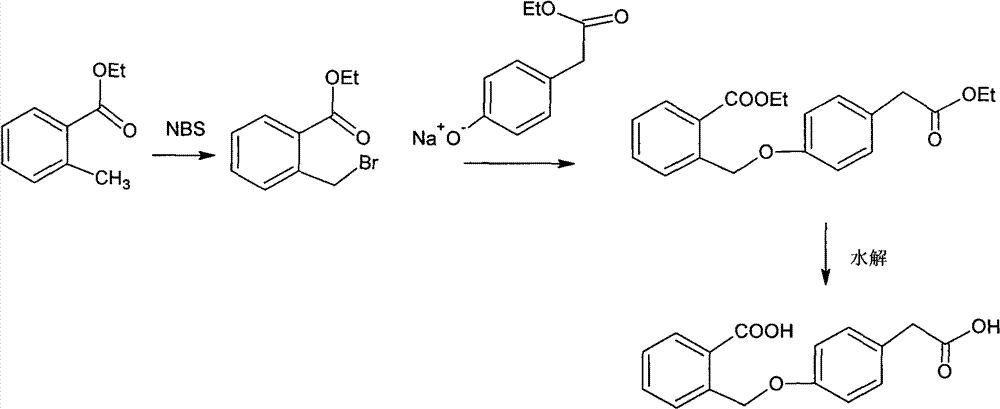 Improved preparation method of 4-(2-carboxybenzyloxy) phenylacetic acid