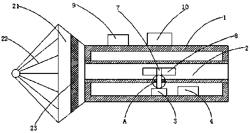 Monitoring device for environment control based on hydraulic power generation technique