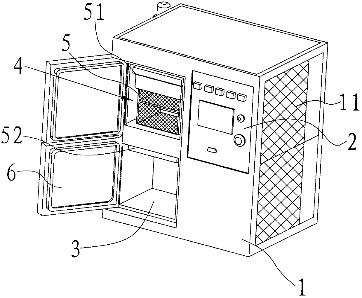 Lifting type cold-hot impact tester