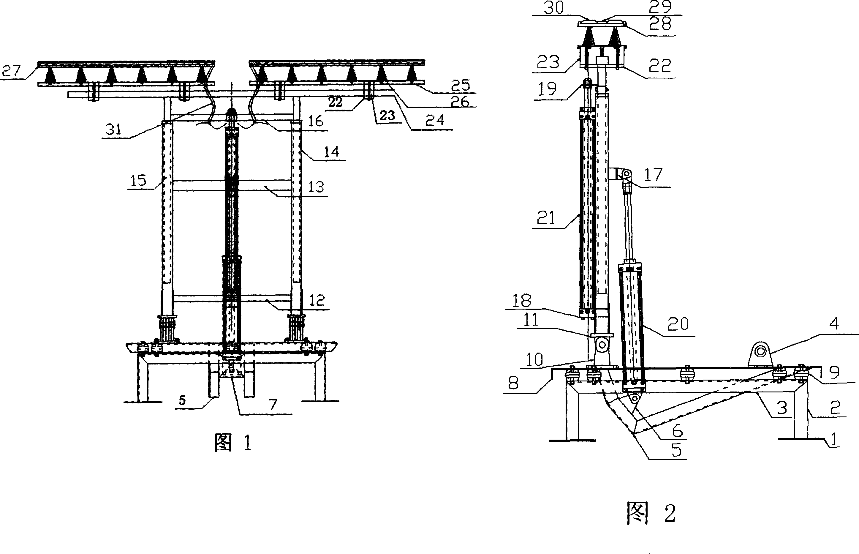 Bi slide cylinder horizontal bipolar current collector of electrially-propelled vehicle