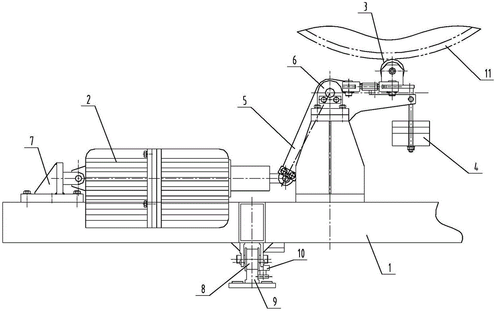 Following mechanism used during spiral welding pipe cutting and operation method of mechanism