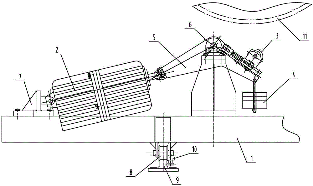 Following mechanism used during spiral welding pipe cutting and operation method of mechanism