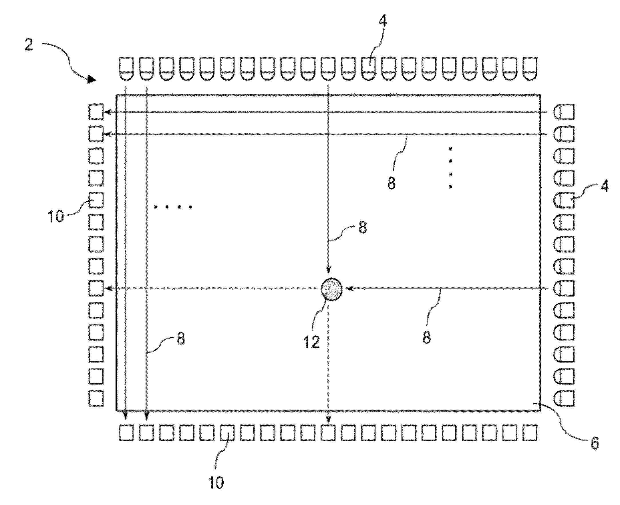 Infrared touch screen with simplified components