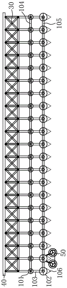 A composite material offshore super-large floating body structure