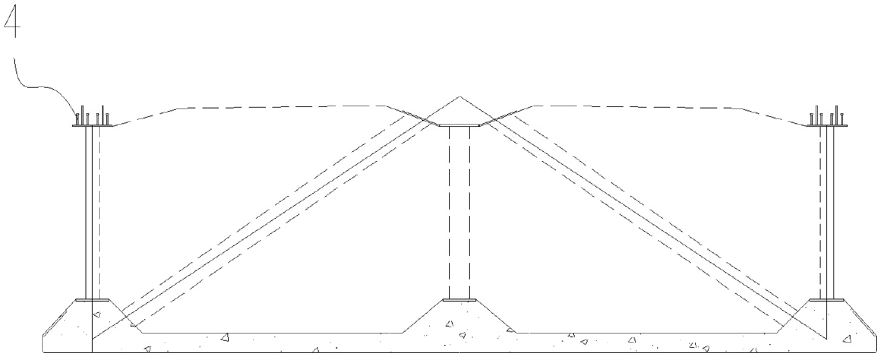 Large cantilever wave-purlin combined PC bridge and manufacture method thereof