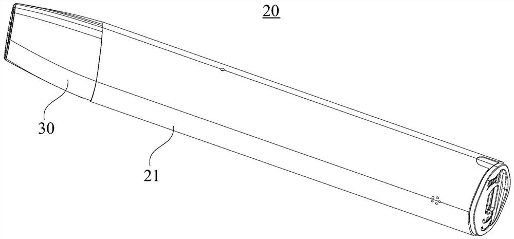 Horizontal ceramic heat conductor, heating element, electronic atomization device and electronic atomizer