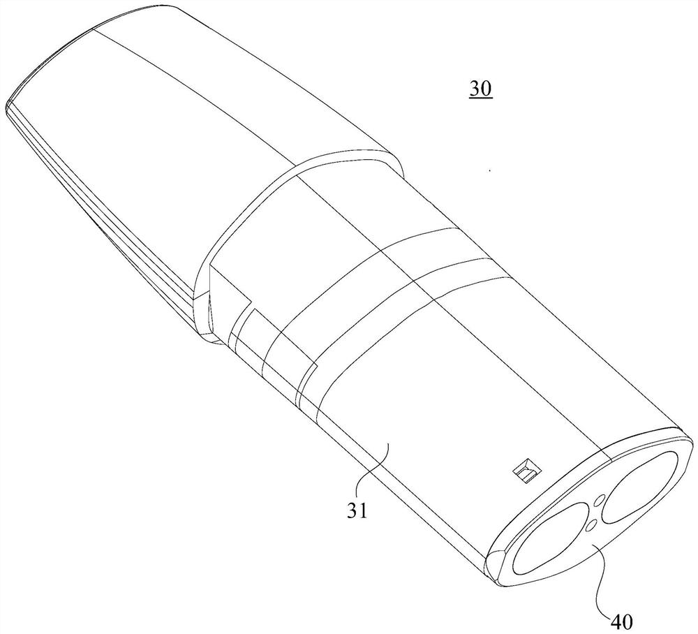 Horizontal ceramic heat conductor, heating element, electronic atomization device and electronic atomizer