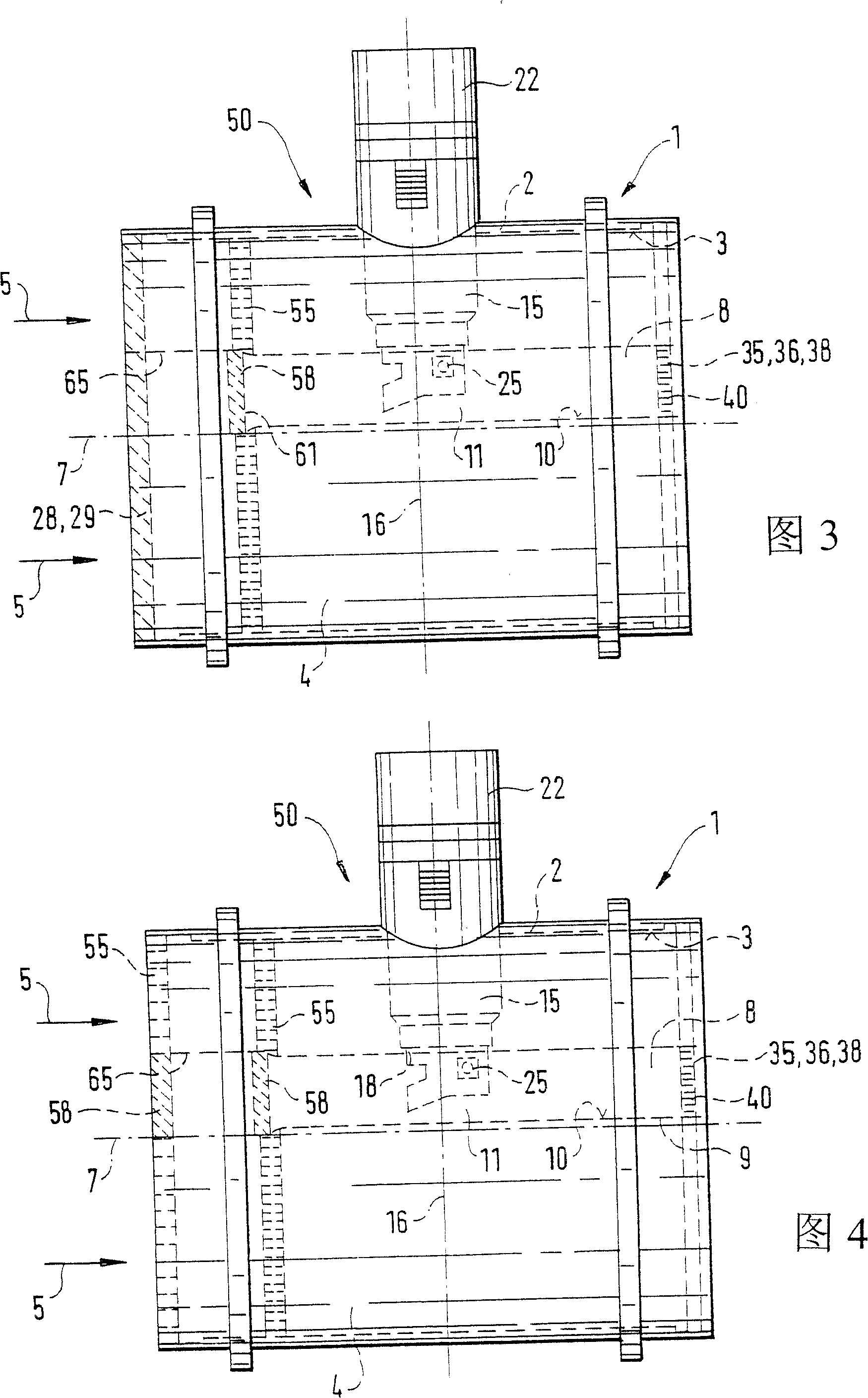 Device for determining at least one parameters of flowing gas-liquid mixture and use of low rectifier as condensation trap for liquid contained in gas stream