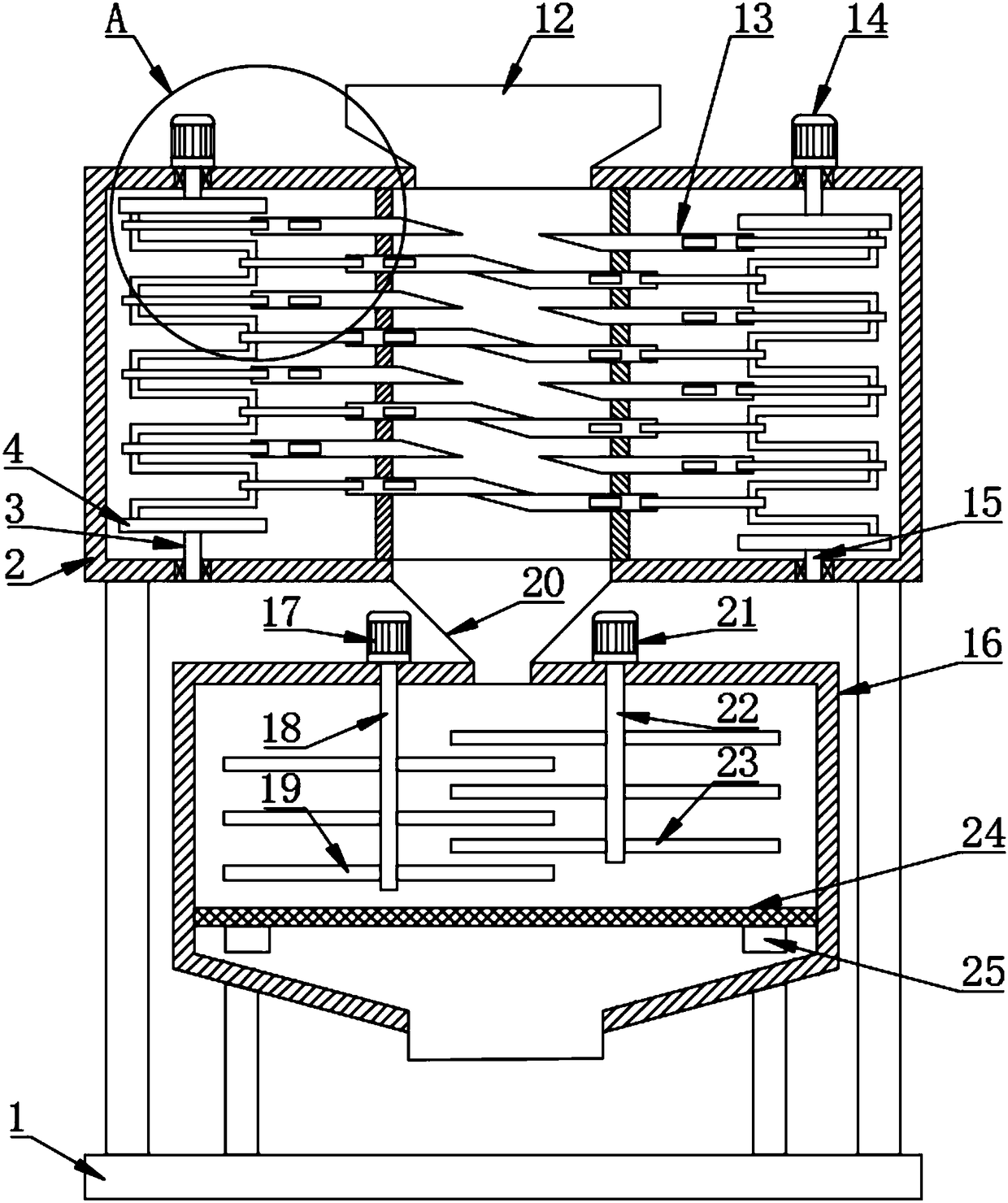 Device for quickly cutting and crushing forage of animal husbandry