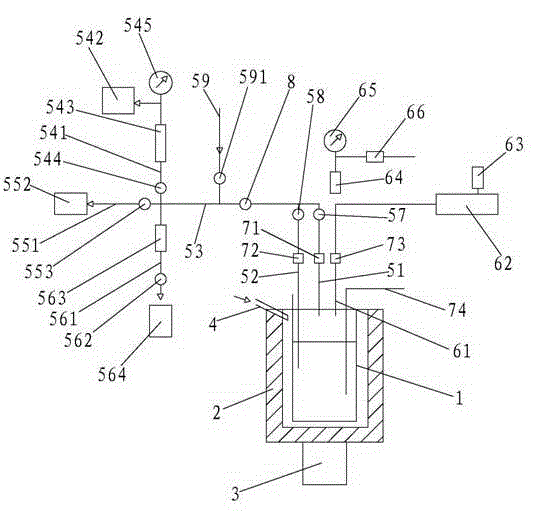 Online-sampling hydrothermal system hydrocarbon source rock-to-hydrocarbon thermal simulation experiment apparatus